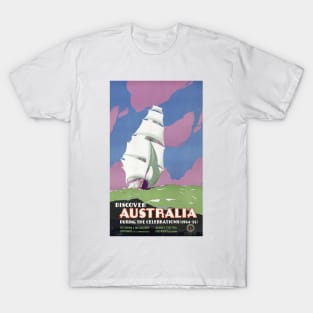 Vintage Travel Poster Discover Australia T-Shirt